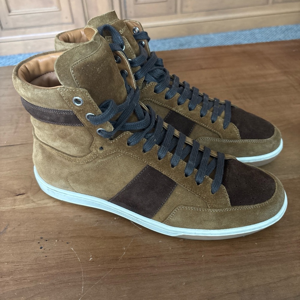 YSL Saint Laurent High Top Shoes Mens 43 Suede Soho Yves Saint Laurent  Sneaker